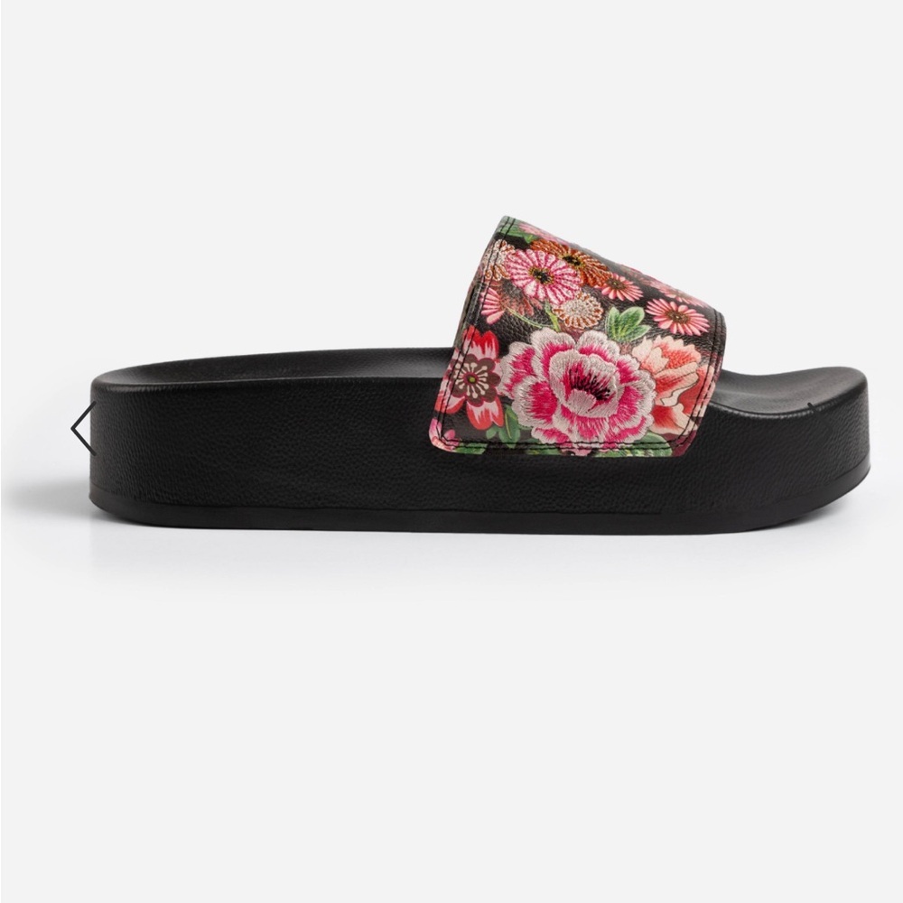 Johnny Was Bloom Platform Pool Slides 10 NWT NWT - image 3